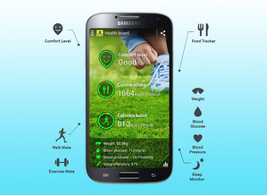 Galaxy S4新增更多mHealth功能（图：三星） BigPic:1020x744