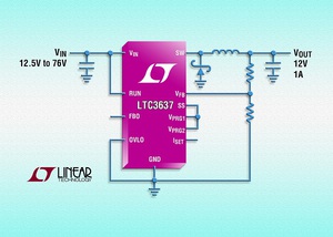 76V, 1A 降压转换器具备可调输出限流