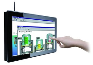 艾訊 18.5 吋強固型 IP65 工業級無風扇多點觸控式平板電腦 GOT3187W-834-PCT