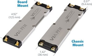 PFC穩壓型VIA PFM在9毫米薄型高熱效模組內提供高達400 W之隔離式24 V或48 V輸出