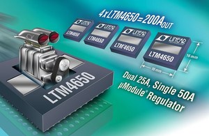 双组25A或单一50A输出降压µModule稳压器 LTM4650