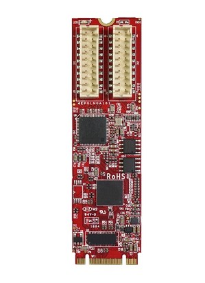 新一代M.2嵌入式網路卡的PCIe介面擴充雙埠網路頻寬，增加應用彈性。