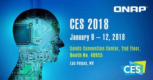 AI 應用全面啟動：威聯通於 CES 2018 首發亮相 AI 儲存解決方案，展示 IoT 微型伺服器與視訊陪伴機器人