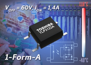 東芝推出最新工業用及工廠自動化應用光繼電器，UL1577認證的大電流表面黏著元件。