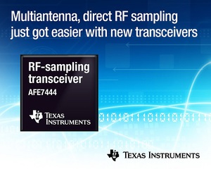 德州仪器整合四通道与双通道射频采样收发器实现多天线宽频系统