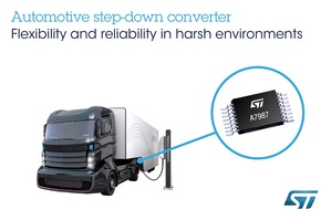 意法半導體推出新一代寬電壓DCDC開關型穩壓器A7987，為汽車系統帶來性能穩定、靈活多用的電壓輸出