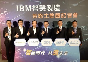 IBM、凌华科技、世平集团、台达电子、纬谦科技齐力整合OT、IT及AI协力推动MIT升级智慧制造加速落地，共创智造未来。(摄影 / 陈复霞)