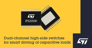 意法半导体双通道高侧开关为电容负载驱动设计带来更高弹性
