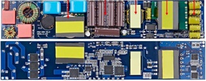 大聯大詮鼎基於Innoscience產品的高效超薄型200W LED驅動電源方案的展示板圖