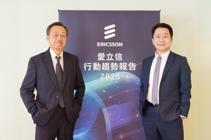 台灣愛立信總經理周大企（右）與台灣愛立信技術長姚旦（左）